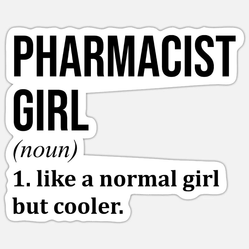 pharmacien - Sticker taille S (10 x 10 cm) - blanc mat