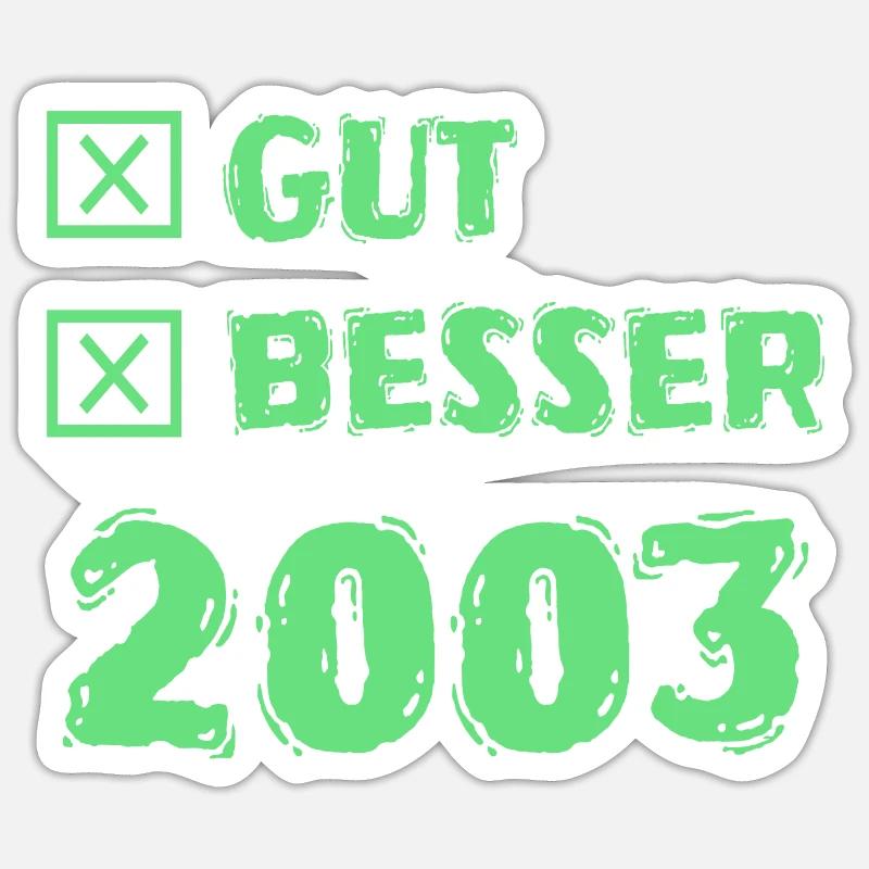 2003 - Sticker size S (10 x 10 cm) - white matte