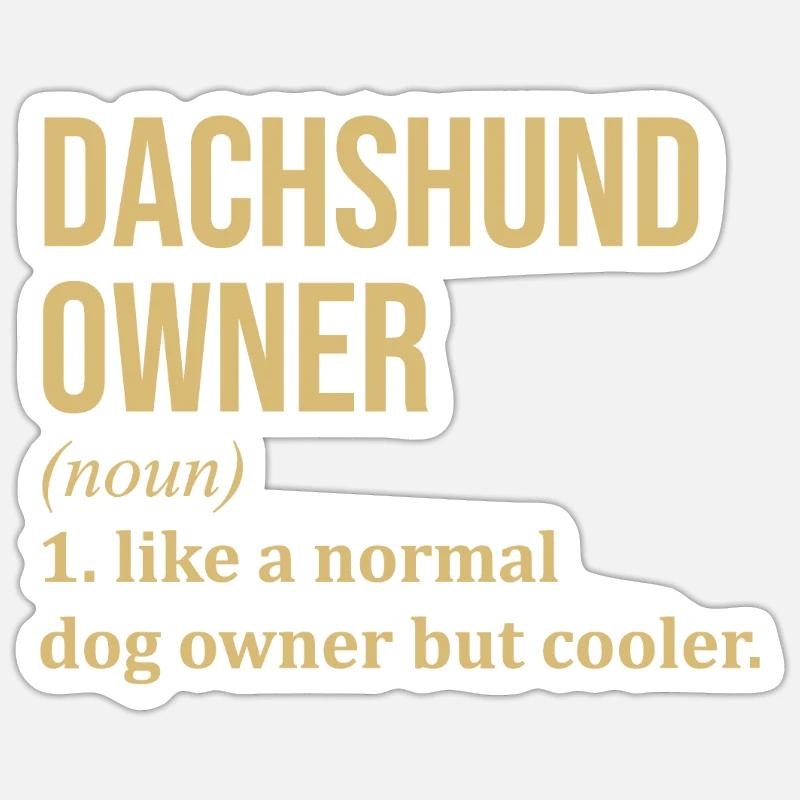 Dackel - Sticker Größe S (10 x 10 cm) - Mattweiß