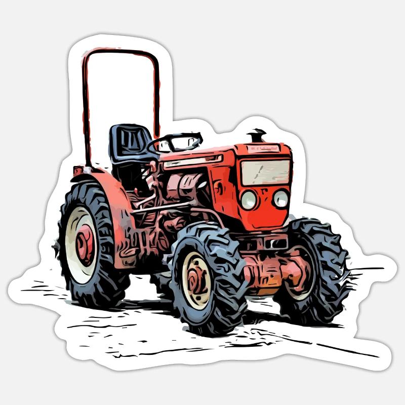 Schmalspurtraktor Traktor Krieger KS 33 - Sticker Größe S (10 x 10 cm) - Mattweiß