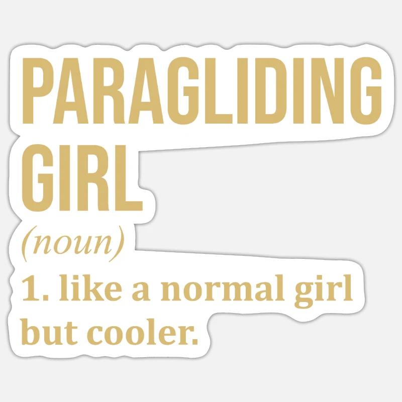 Paragliding - Sticker size S (10 x 10 cm) - white matte