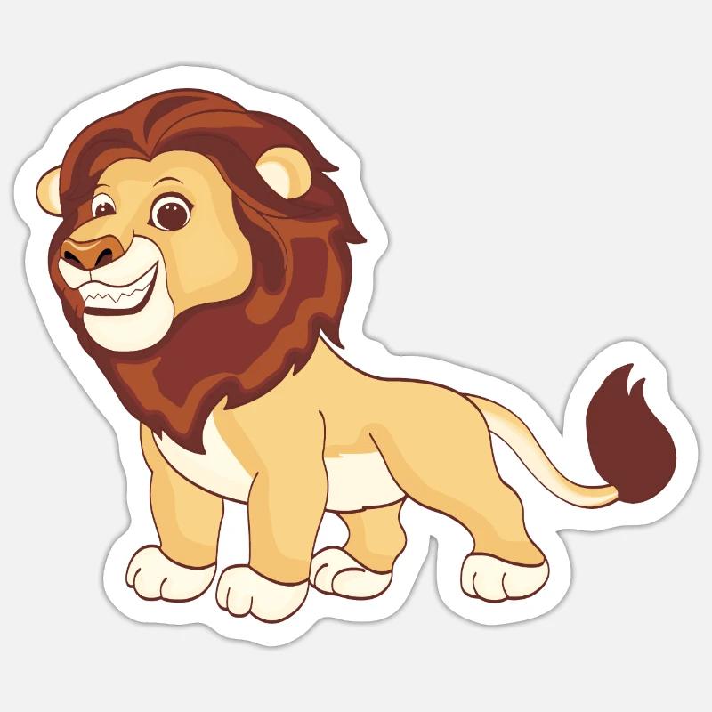 Ein prächtiger Löwe Sticker Größe S (10 x 10 cm)
