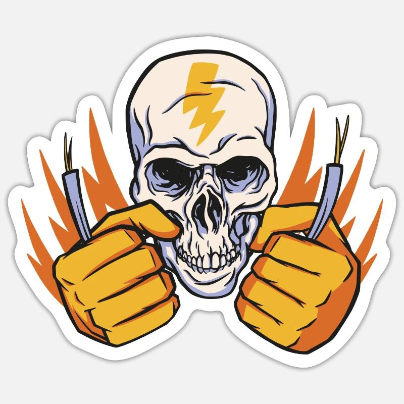 Electrician Profession Design - Sticker size S (10 x 10 cm) - white matte