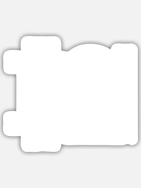 Bitcoin Silhouette Taschenformat - Sticker Größe S (10 x 10 cm) - Mattweiß