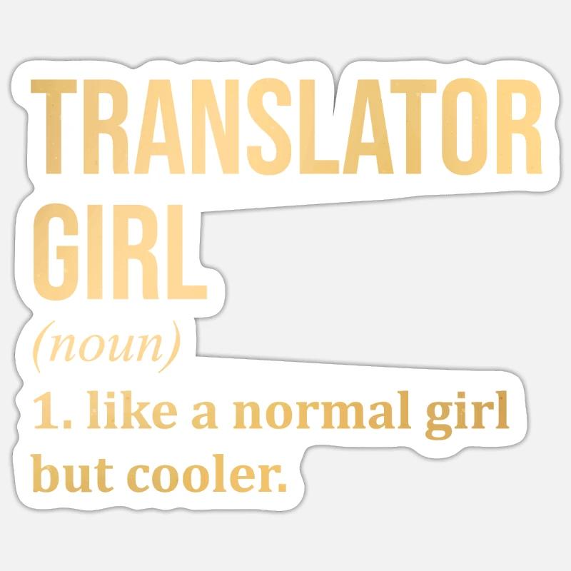 Translator - Sticker size S (10 x 10 cm) - white matte