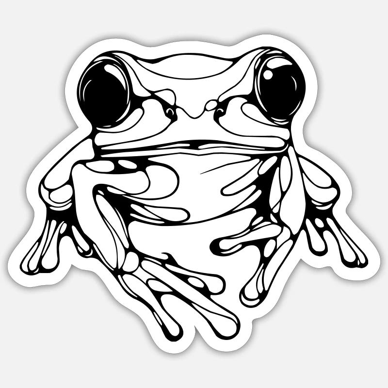 Frosch Sticker Größe S (10 x 10 cm)
