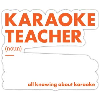 Singer Teacher Definition Karaoke - Sticker Größe S (10 x 10 cm) - Mattweiß - Vorne