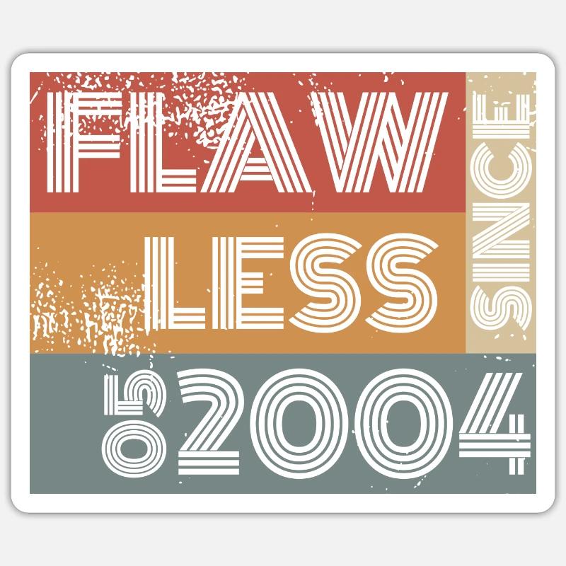 20e anniversaire Impeccable depuis 05/2004 - Sticker taille S (10 x 10 cm) - blanc mat