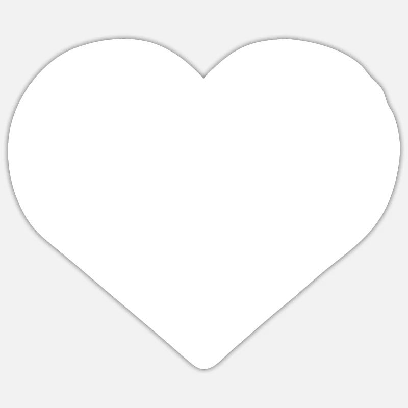 Cœur de Boston - Sticker taille S (10 x 10 cm) - blanc mat