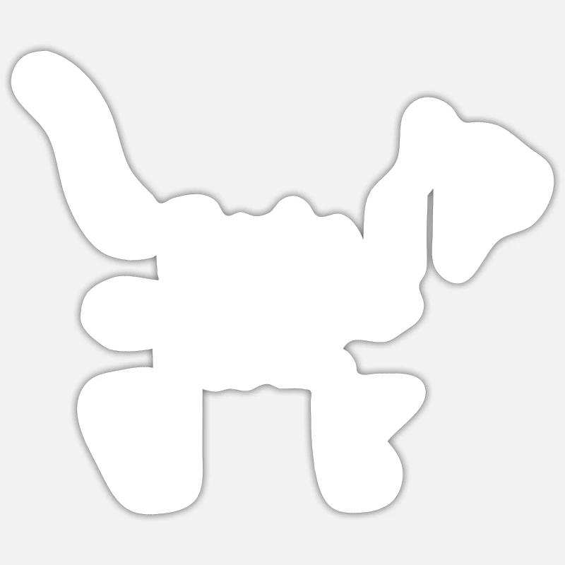 Fesche Kotz - Sticker Größe S (10 x 10 cm) - Mattweiß