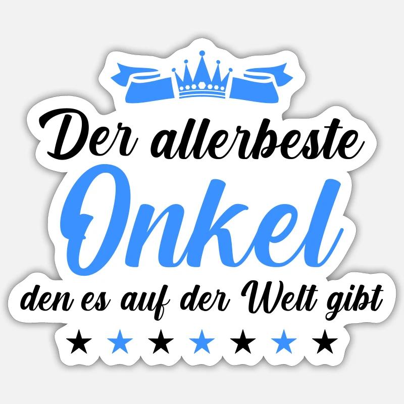 bester onkel - Sticker Größe S (10 x 10 cm) - Mattweiß