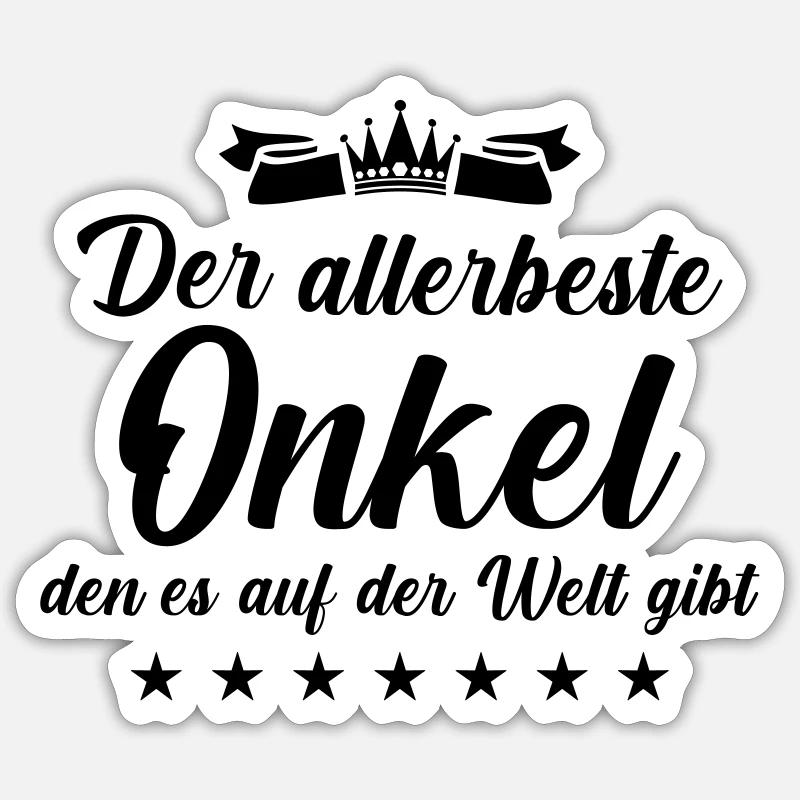 bester onkel - Sticker Größe S (10 x 10 cm) - Mattweiß