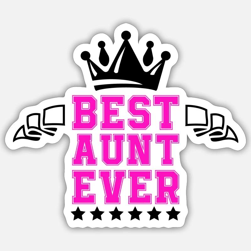 Best Aunt Ever - Sticker size S (10 x 10 cm) - white matte