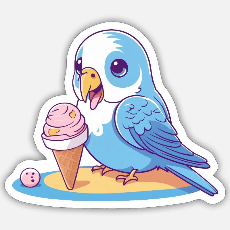 Summerbird - Sticker Größe S (10 x 10 cm) - Mattweiß