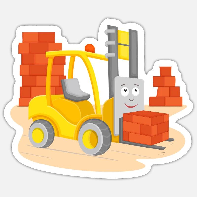 Gabelstapler Sticker Größe S (10 x 10 cm)