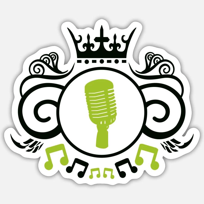 Microphone crest Sticker size S (10 x 10 cm)