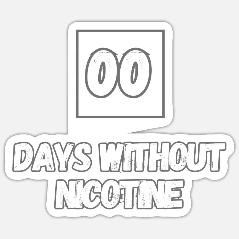 Nicotine - Sticker size S (10 x 10 cm) - white matte