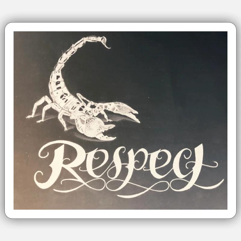 Respect - Sticker Größe S (10 x 10 cm) - Mattweiß