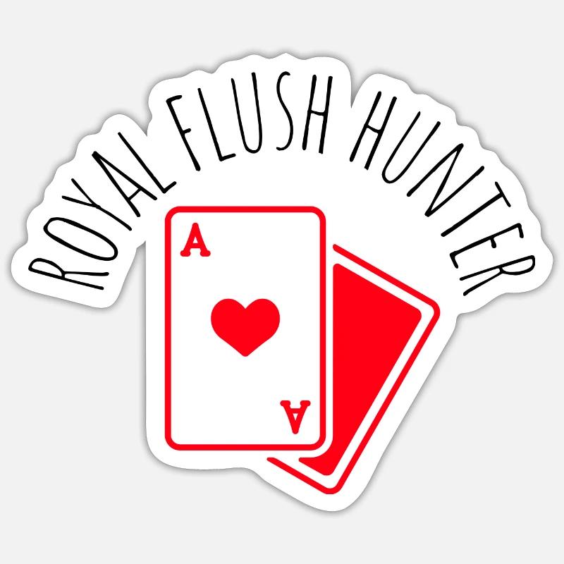 royal flush hunter Sticker size S (10 x 10 cm)