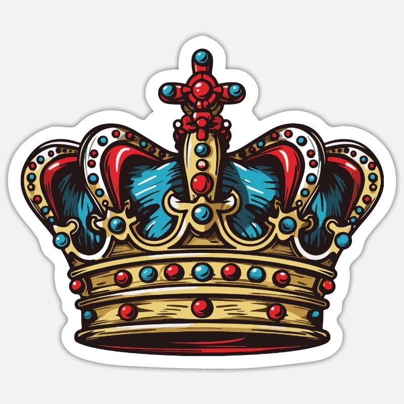 Crown Symbol - Sticker size S (10 x 10 cm) - white matte