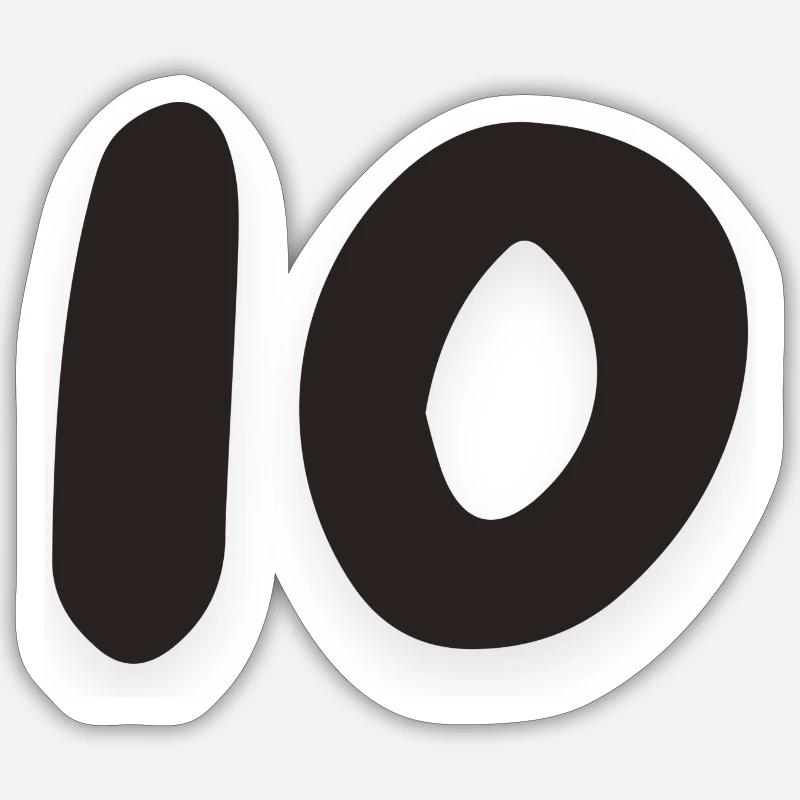 10 - Sticker size S (10 x 10 cm) - white matte
