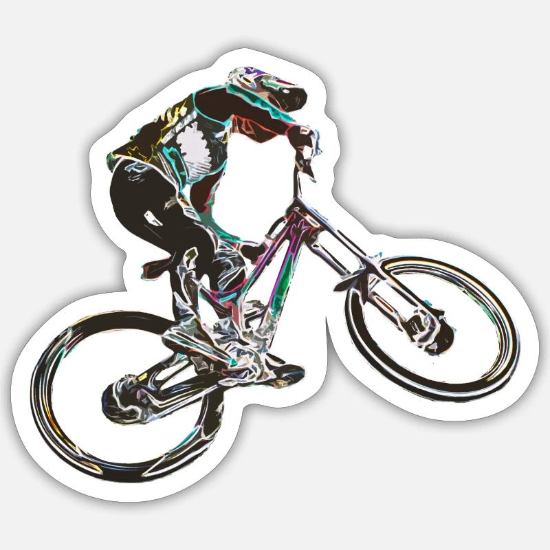 MTB-Abfahrt Sticker Größe S (10 x 10 cm)