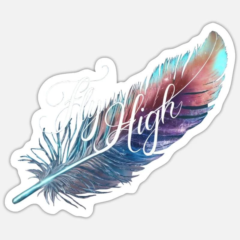 VOLEZ HAUT - Sticker taille S (10 x 10 cm) - blanc mat