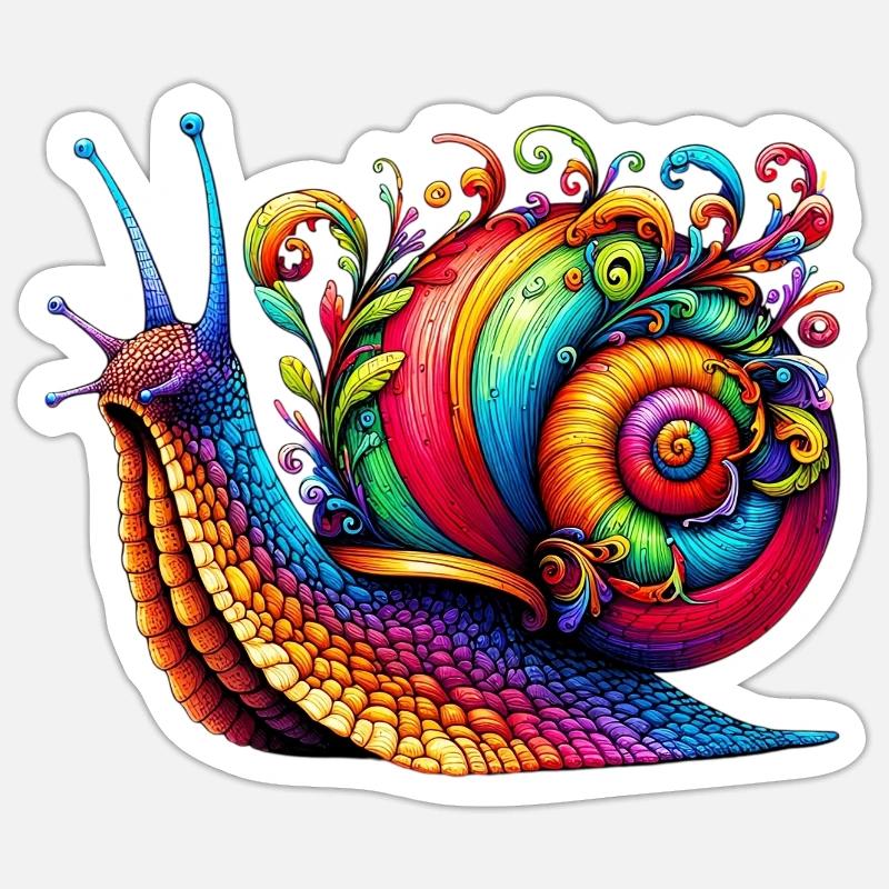 Snail - Sticker size S (10 x 10 cm) - white matte