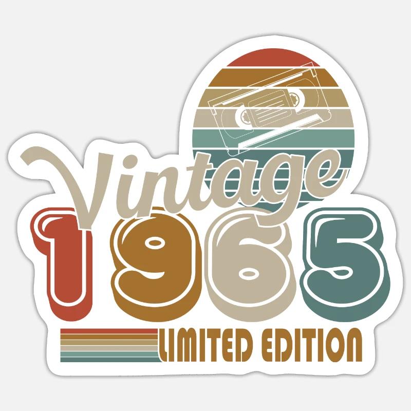 1965 - Sticker taille S (10 x 10 cm) - blanc mat