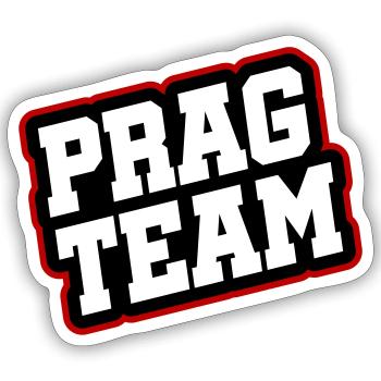 Prague Team - Sticker size S (10 x 10 cm) - white matte - Front