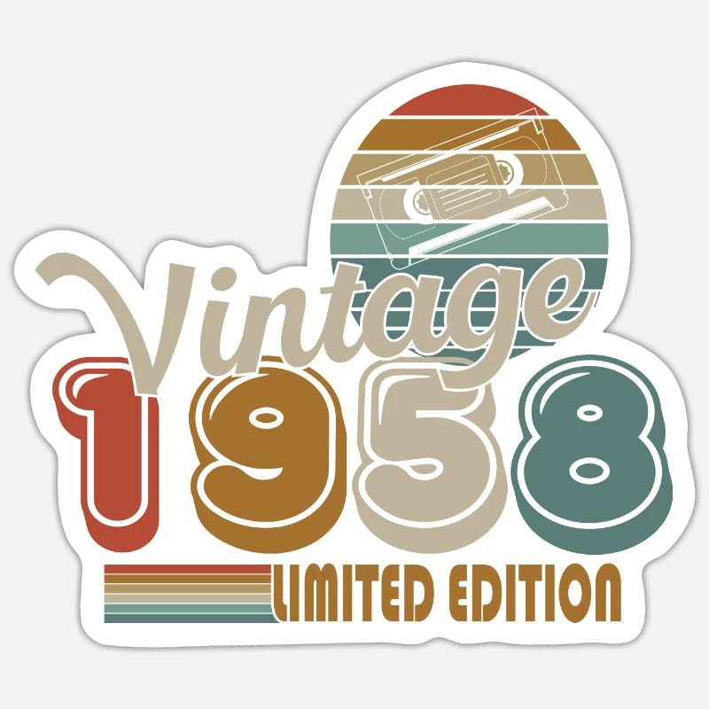 1958 - Sticker Größe S (10 x 10 cm) - Mattweiß