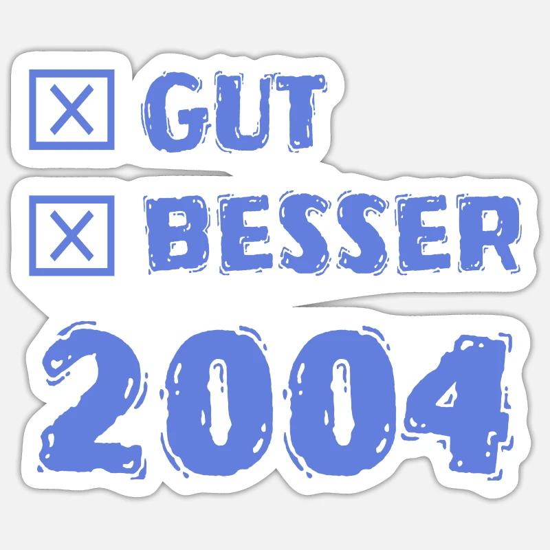 Besser 2004 - Sticker taille S (10 x 10 cm) - blanc mat