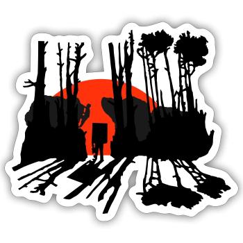 L’ de Fontainebleau - Sticker taille S (10 x 10 cm) - blanc mat - Devant
