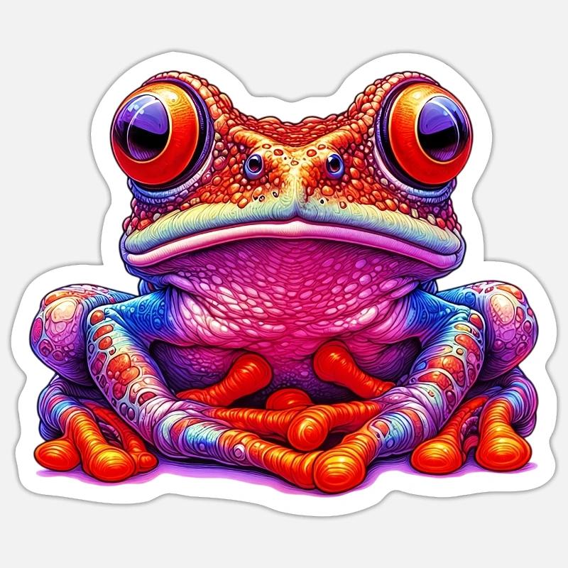 Frog - Sticker size S (10 x 10 cm) - white matte