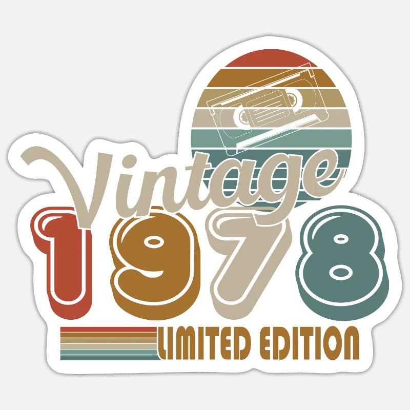 1978 - Sticker taille S (10 x 10 cm) - blanc mat