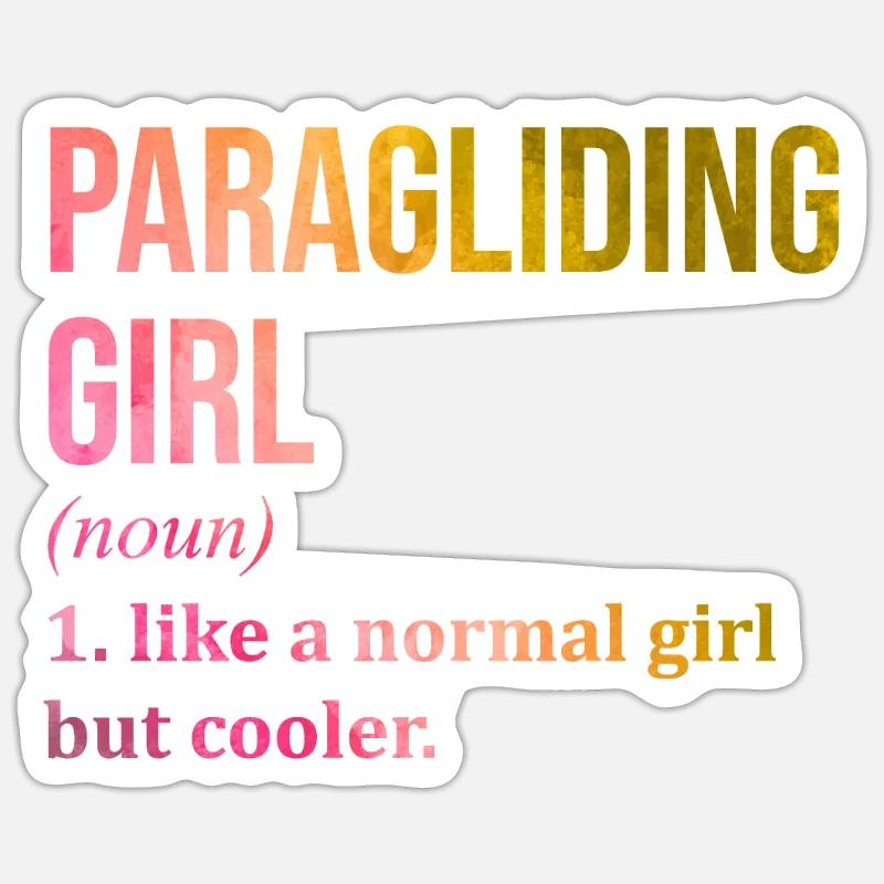 Paraglider - Sticker size S (10 x 10 cm) - white matte
