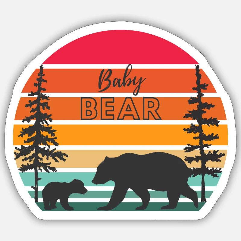 Bébé ours Sticker taille S (10 x 10 cm)