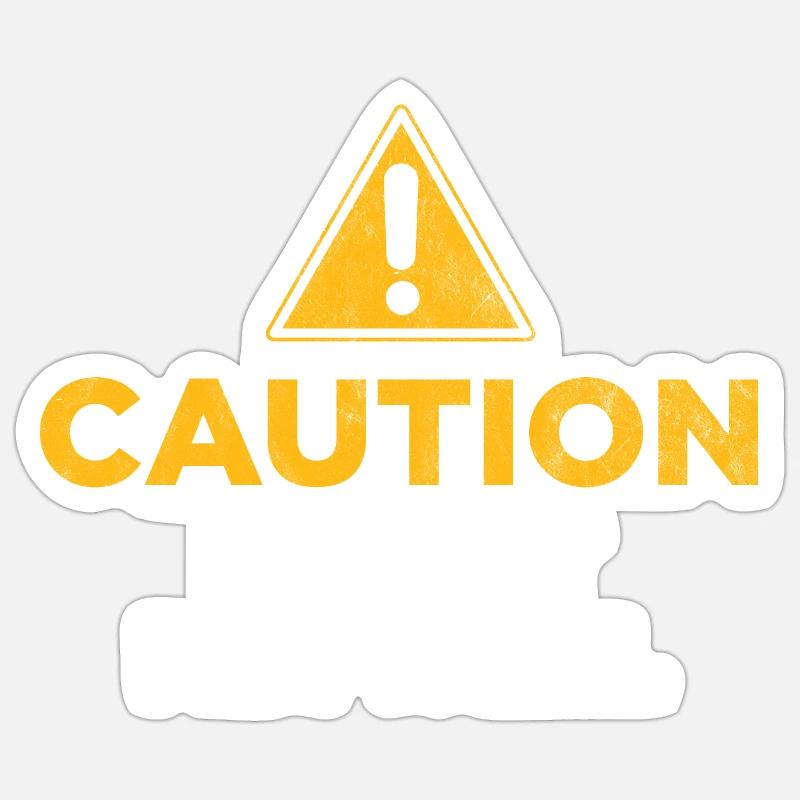 Caution I Don't Mix Well Sticker size S (10 x 10 cm)