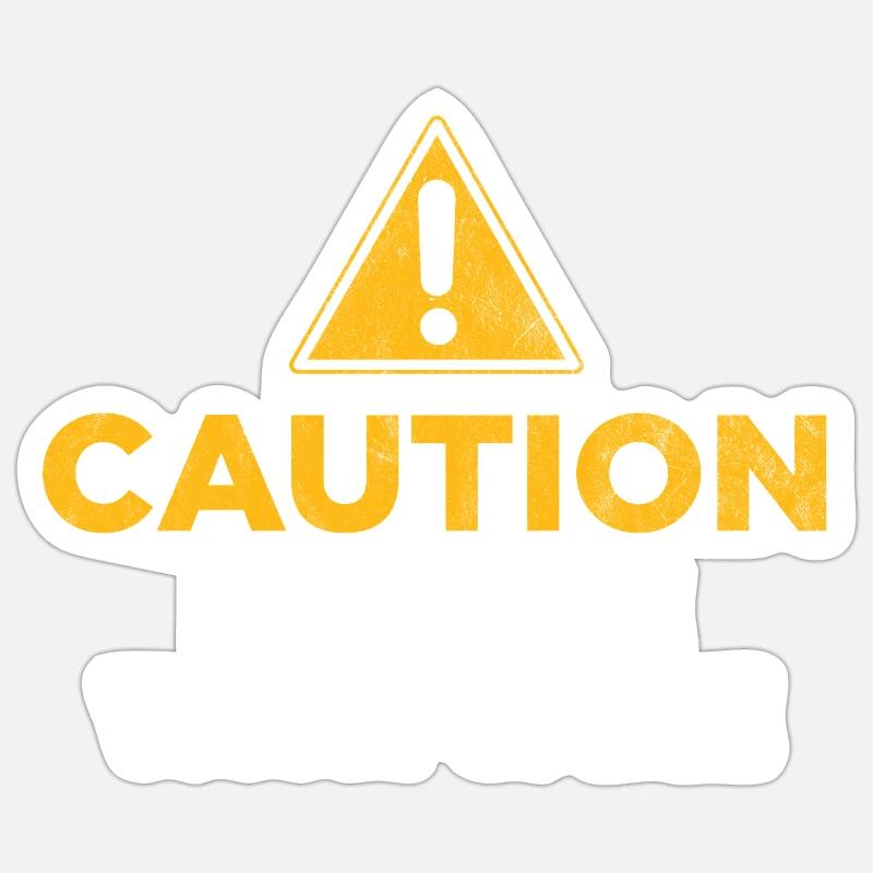 Attention Manipuler avec précaution Sticker taille S (10 x 10 cm)