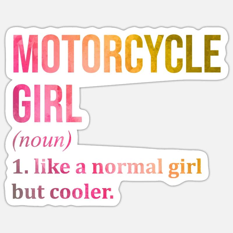 Motorrad - Sticker Größe S (10 x 10 cm) - Mattweiß