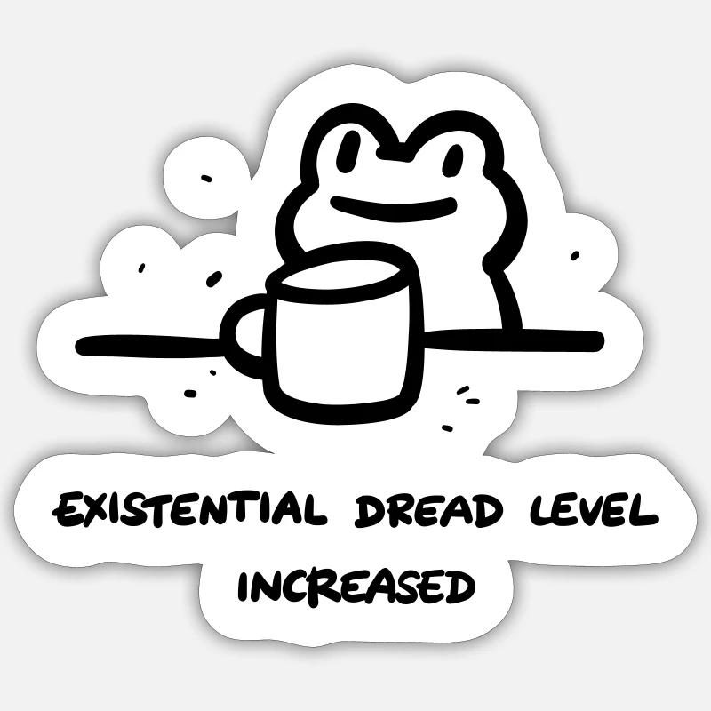 Die existenzielle Angst Sticker Größe S (10 x 10 cm)