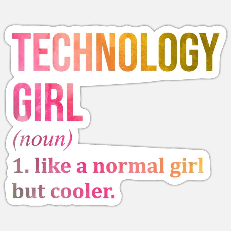 Technology - Sticker size S (10 x 10 cm) - white matte