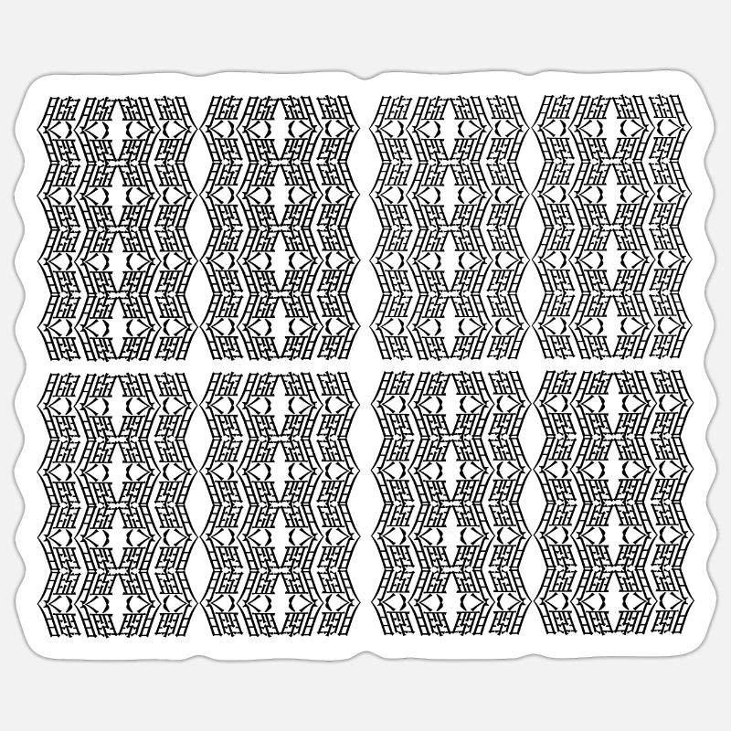 Neuer einzigartiger Stil - Sticker Größe S (10 x 10 cm) - Mattweiß