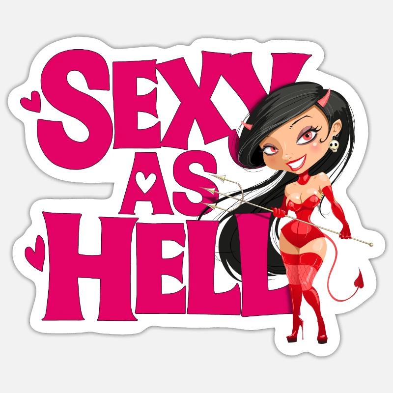 SEXY AS HELL Sticker size S (10 x 10 cm)