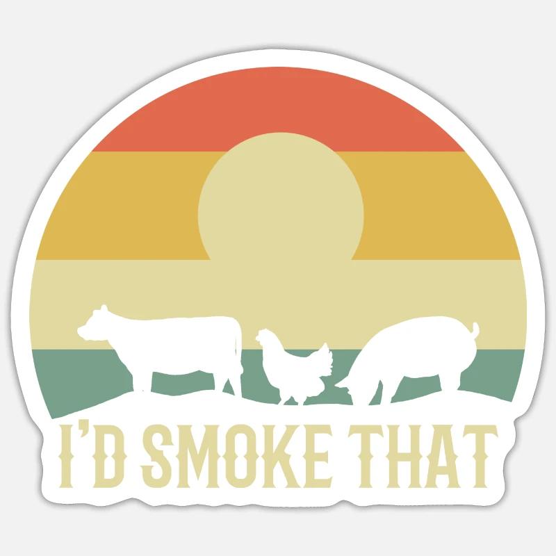 BBQ Sticker size S (10 x 10 cm)