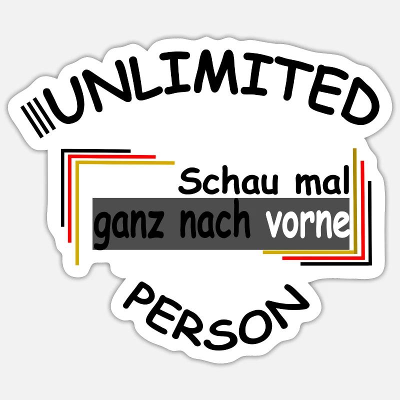 Look at the front Sticker size S (10 x 10 cm)