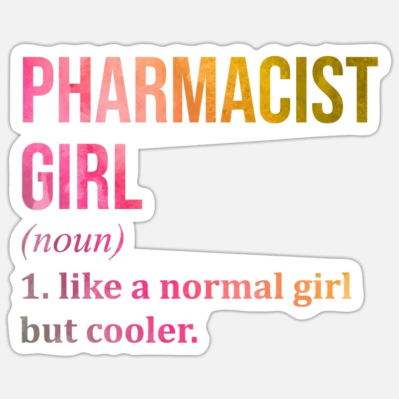 farmacista - Sticker formato S (10 x 10 cm) - bianco opaco