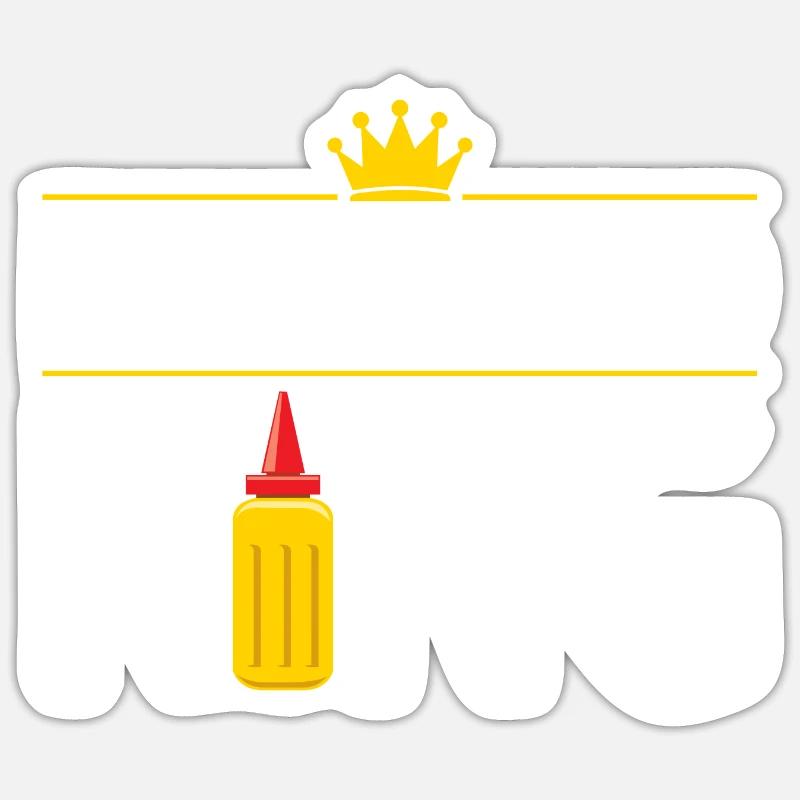 Senf Mustard - Sticker Größe S (10 x 10 cm) - Mattweiß