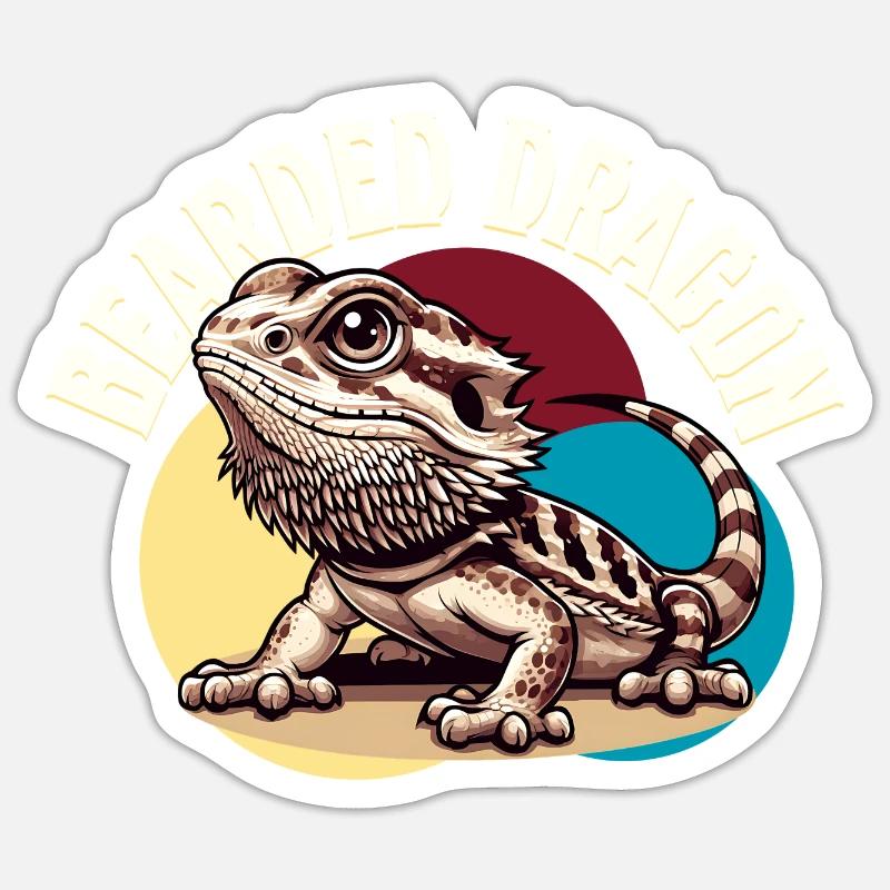 Bartagame Bartagamen Bearded Dragon Sticker Größe S (10 x 10 cm)
