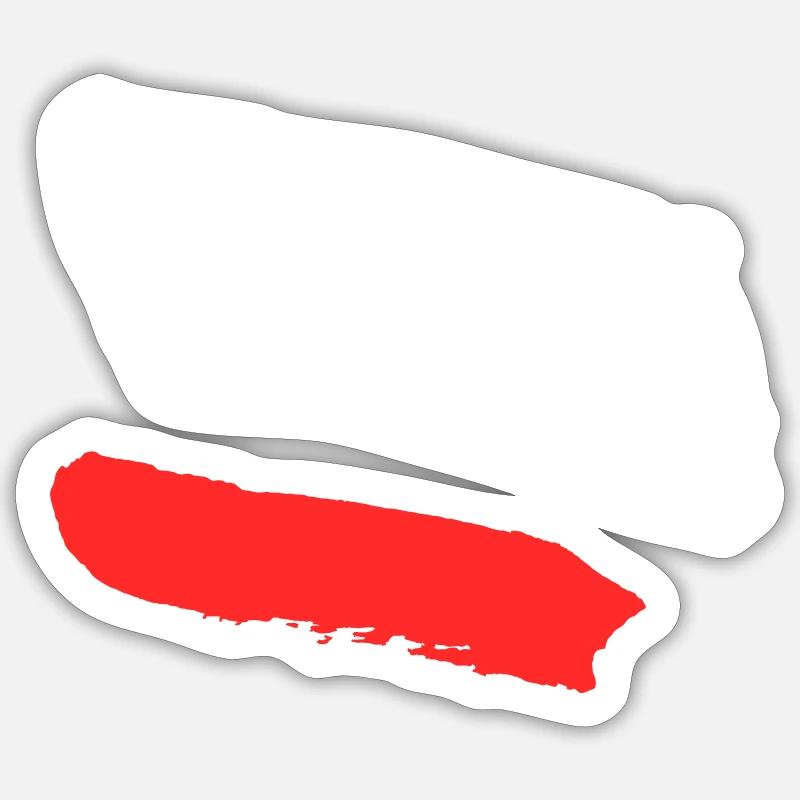2 Couleurs Rayures - Vecteur de logo de drapeau Sticker taille S (10 x 10 cm)